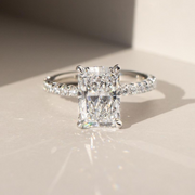 4 CT Radiant Cut Moissanite Engagement Ring